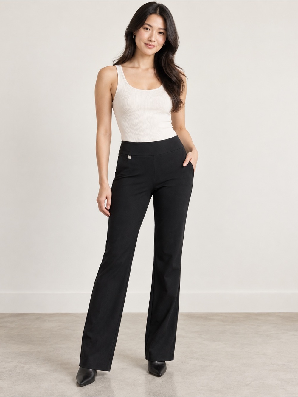 S.C. & Co. Black Stretch Bootcut Dress Pants – Size 4